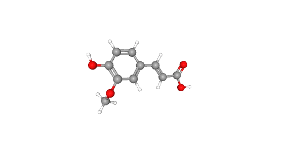 Ferulic_acid_3D_Structural formula